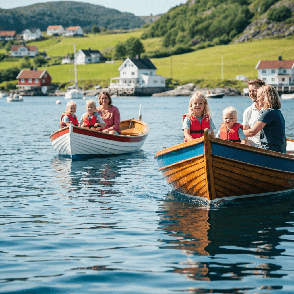 Familie på sjøen